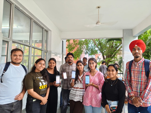 Prize winners at a departmental competition.